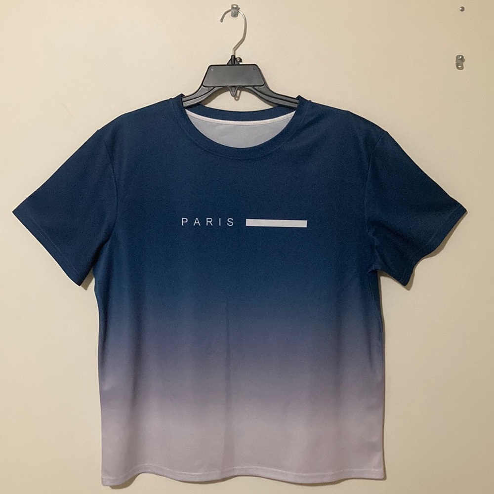 Paris Gradient T-Shirt in Blue and White